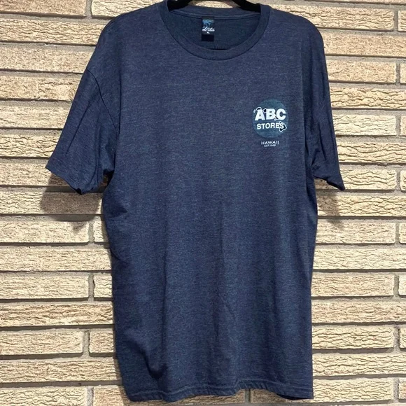 ABC Hawaii Store super soft dk blue heather T-shirt in XL. NWOT. - Picture 1 of 4